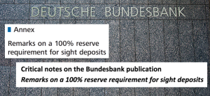 bundesbank 100% reserve sovereign money