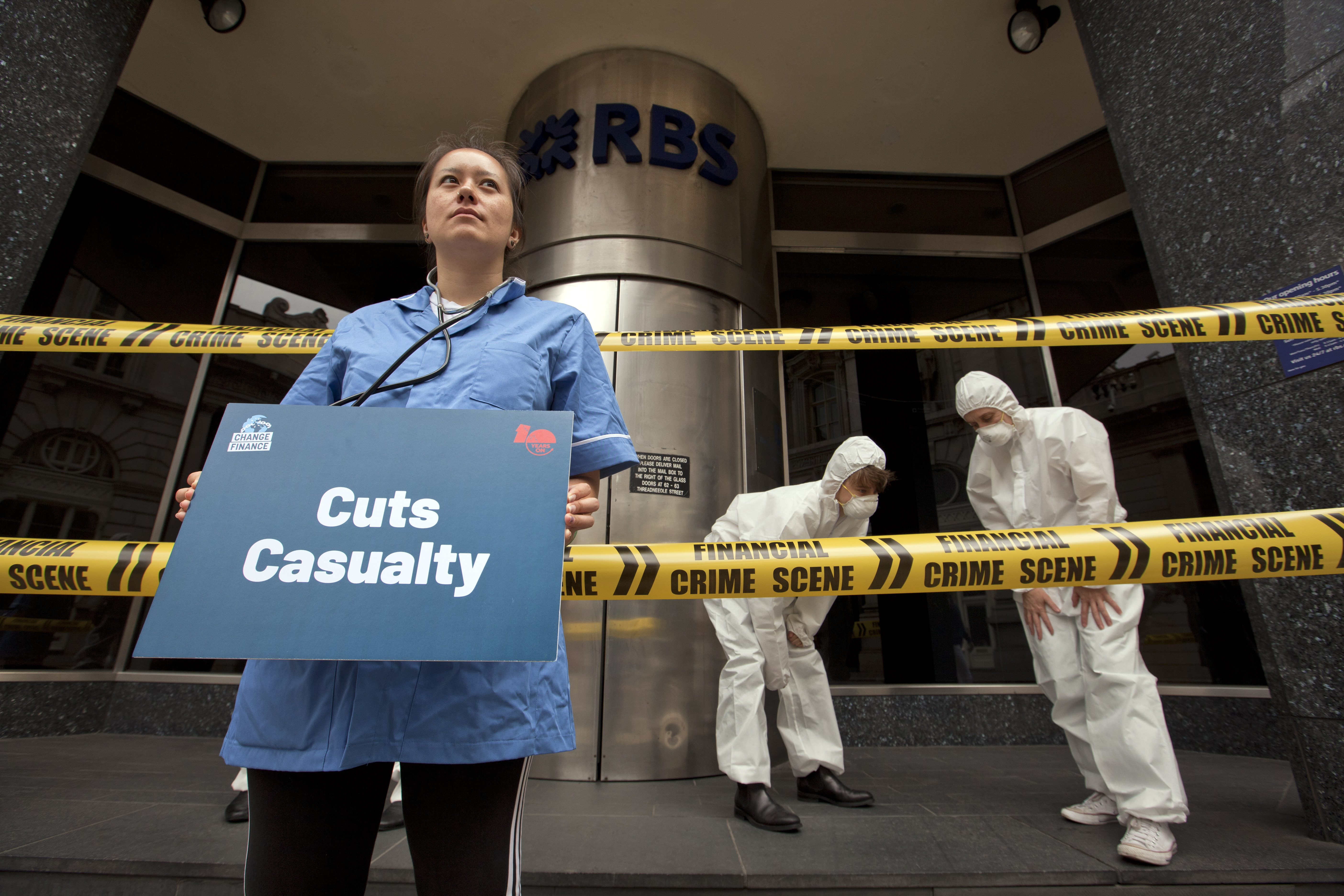 10 Years On campaigners declare RBS a financial crime scene
