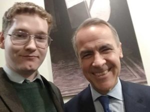 Mark Carney with Simon from Positive Money